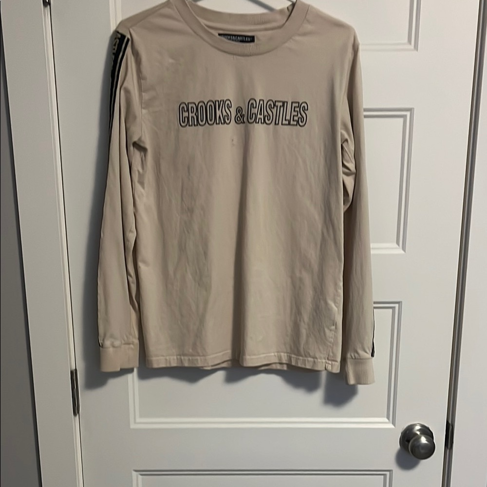 Crooks & Castles Beige Long Sleeve women’s shirt